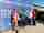 students in front of inbre poster